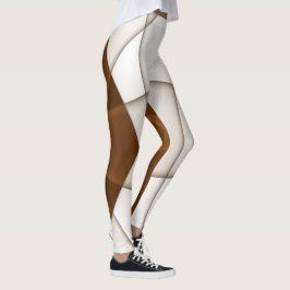 Långsbeige triangel med skugga, slät stil leggings