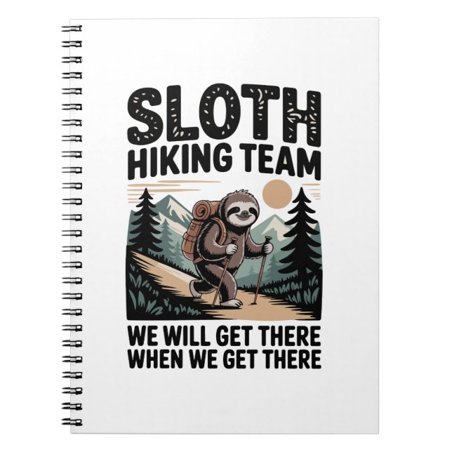 Långsdagar Sunny Vibes Sloth Hammock Trop Anteckningsbok (Framsidan)