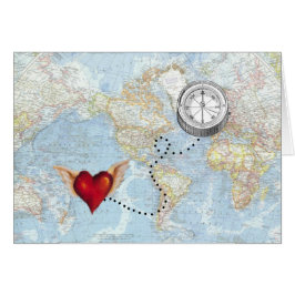 Långsiktigt Avstånd relationskort Hälsningskort