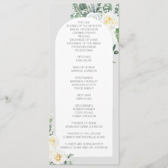 Långsiktigt program för Bloom White Blommigt (Framsida)