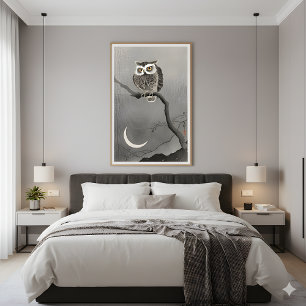 Långsiktigt Uggla på Gren - Vintagens gudstjänst Poster