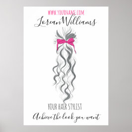 Långsiktigt vågigt hår med ett bockhisspräglingsmä poster