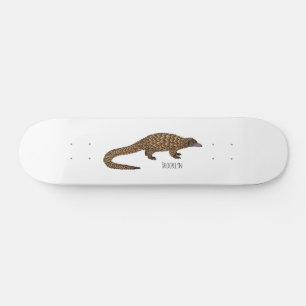 Långskalig illustration av tecknaden på pangolin mini skateboard bräda 18,5 cm
