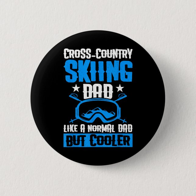 Längskidåkning Pappa Som En Normal Pappa Men Coo Knapp (Framsida)