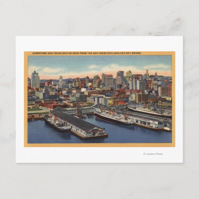 Längst bak från Bay Bridge Vykort (Framsida)