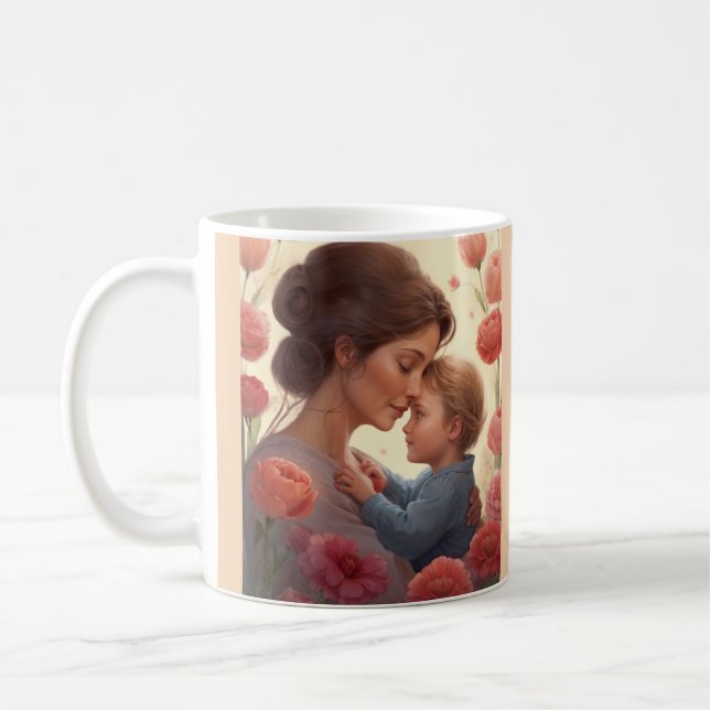 längst till vänster Mamma - Mor & son Kaffemugg (Vänster)