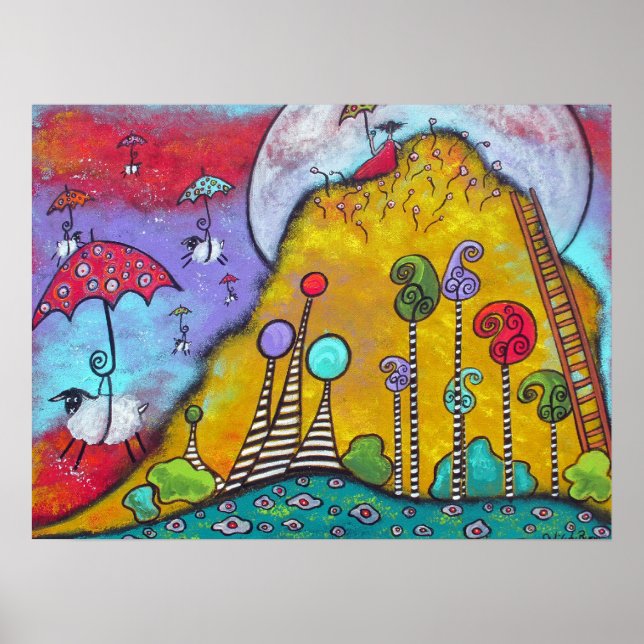 längst upp på Magic Mountain Original Art Poster (Framsidan)