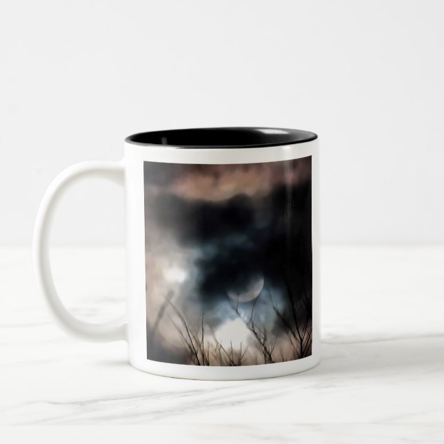 Längsta nattvinter-solstice Art Två-Tonad Mugg (Vänster)