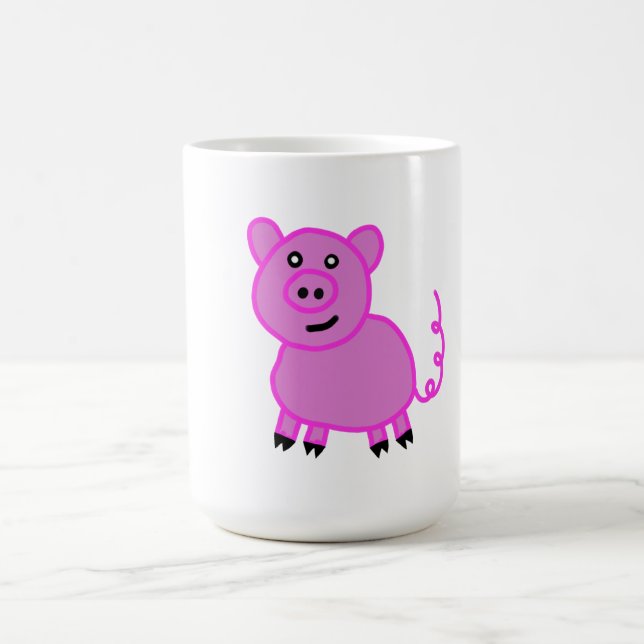 Långstjärtad kute Rosa Gris Kaffemugg (Center)