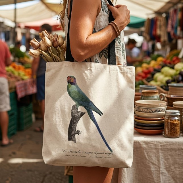 Långstjärtad parakit, Psittacula Longicauda Tygkasse (Long-Tailed Parakeet, Psittacula Longicauda. Tote Bag)