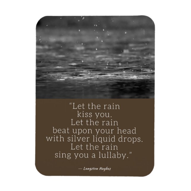 Langston Hughes Rain Quote Magnet (Vertikal)