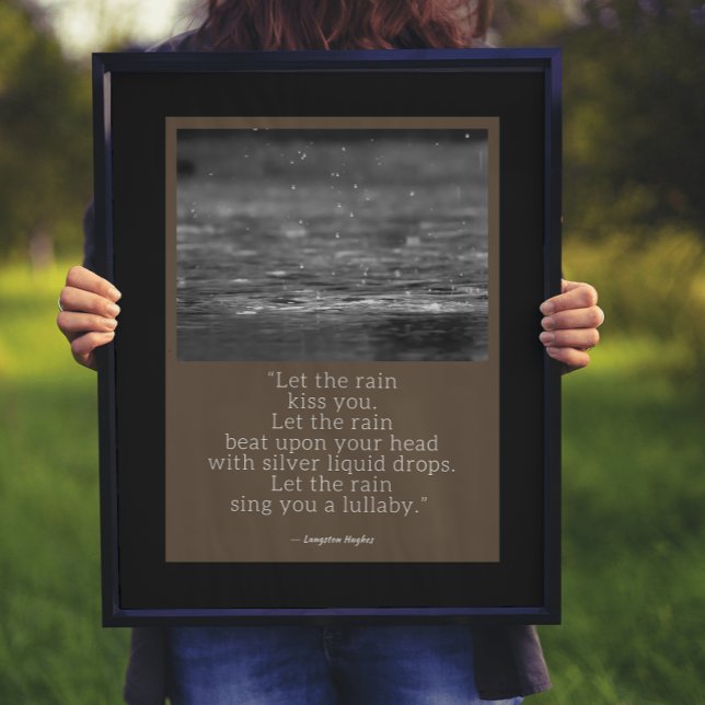 Langston Hughes Rain Quote Poster (Skapare uppladdad)