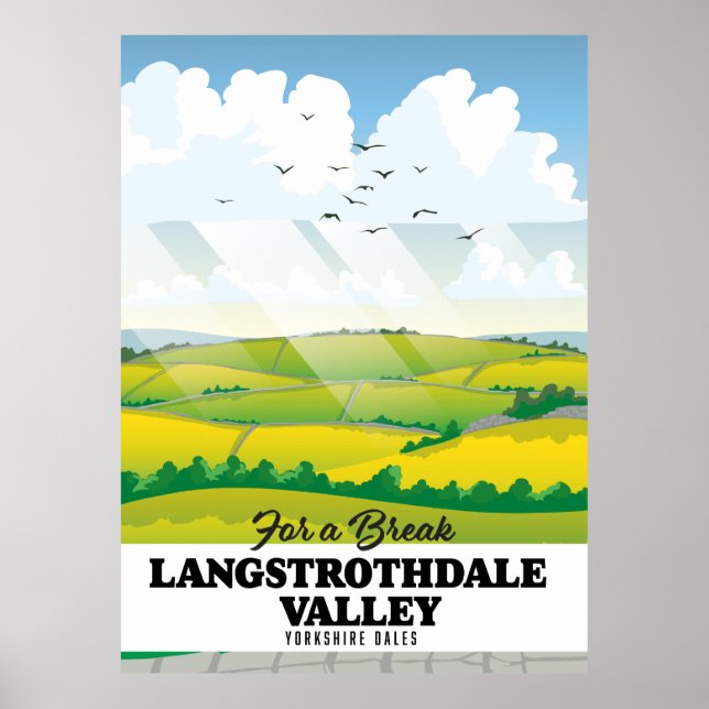 Langstrothdale valley Yorkshire Dales Poster (Framsidan)