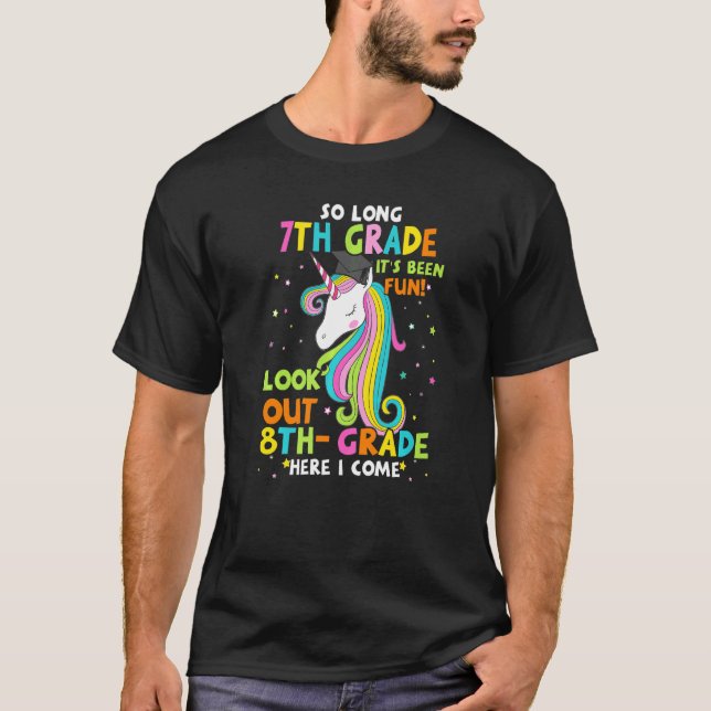 Långt 7:e, Klass 8, Klass här, Kom Studenten T Shirt (Framsida)