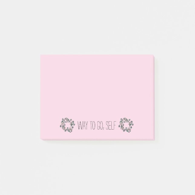 Långt att gå, själv post-it block (Framsida)