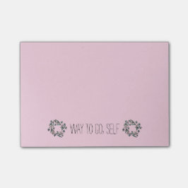 Långt att gå, själv post-it block