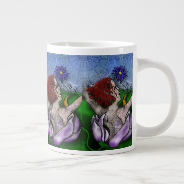 Långt borta Blomma Jumbo Mugg (Höger)