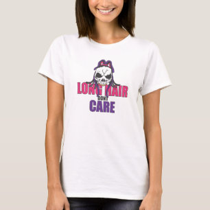 Långt hår att bry sig inte tee shirt