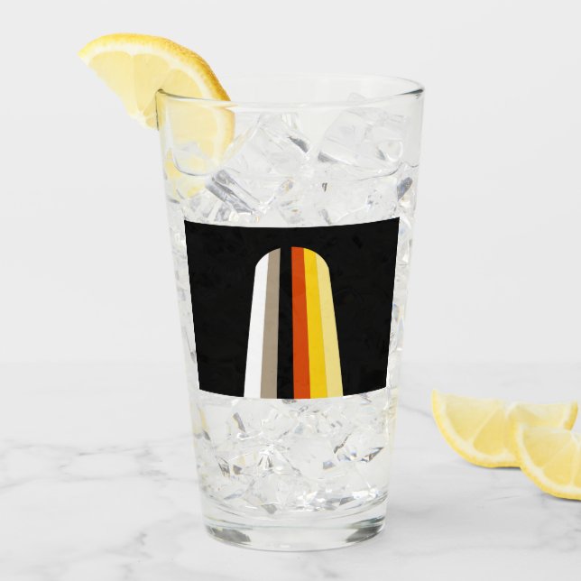 Långt Hår Pride Flagga Glaskopp (Framsida Ice)