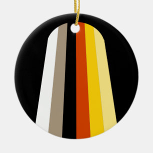 Långt Hår Pride Flagga Julgransprydnad Keramik