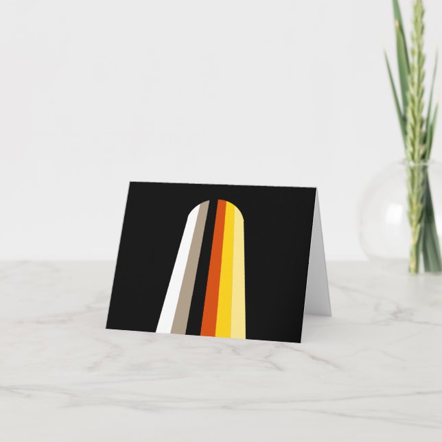 Långt Hår Pride Flagga Kort (Framsida)