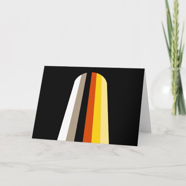 Långt Hår Pride Flagga Kort (Framsida)