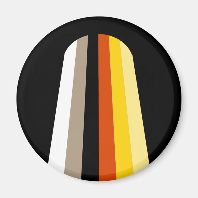 Långt Hår Pride Flagga Magnet (Framsidan)