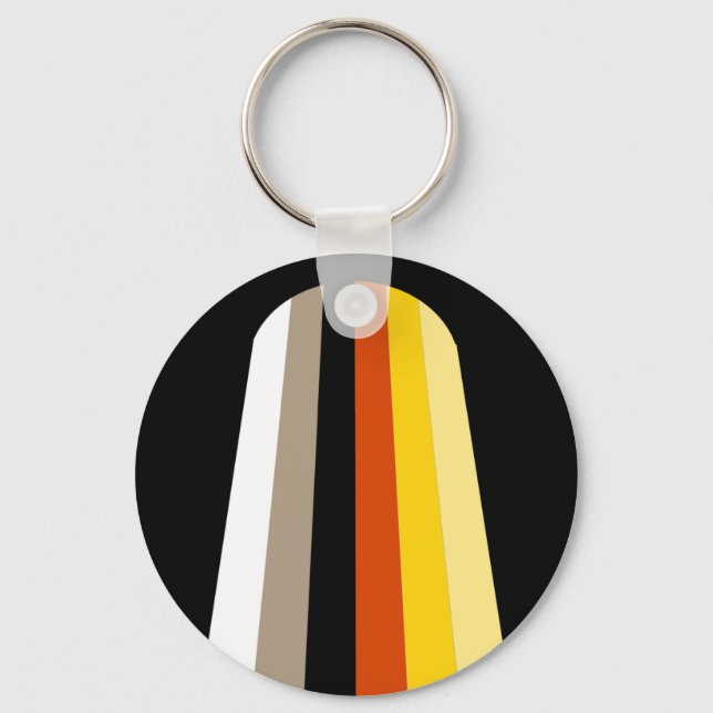 Långt Hår Pride Flagga Nyckelring (Framsida)