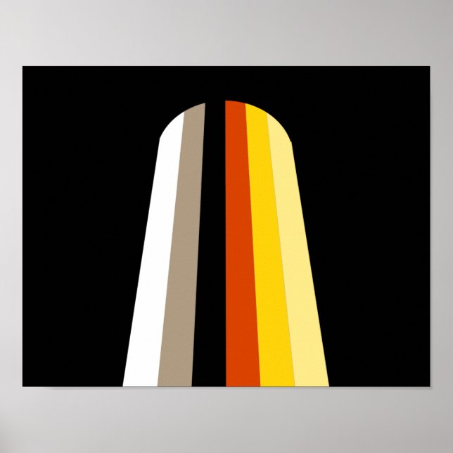 Långt Hår Pride Flagga Poster (Framsidan)