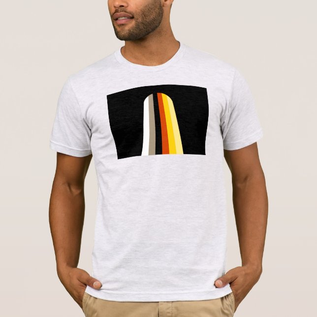 Långt Hår Pride Flagga T Shirt (Framsida)