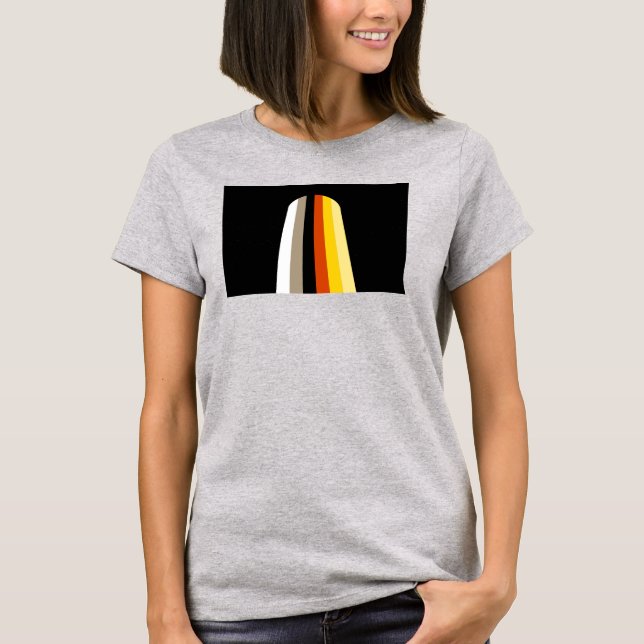 Långt Hår Pride Flagga T Shirt (Framsida)