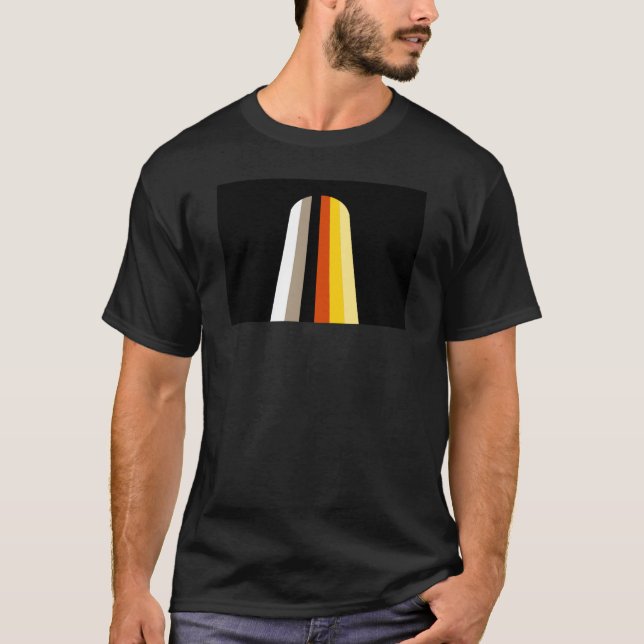Långt Hår Pride Flagga T Shirt (Framsida)