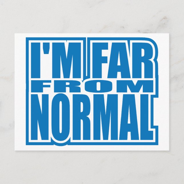 Långt ifrån normalt vykort (Framsida)