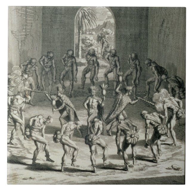 Långt in som karibiska präster ökar deras Cou Kakelplatta (Framsidan)