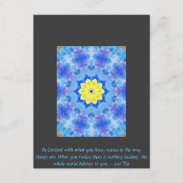 Långt inspirerad Östra med Lao Tzu Life-citat Vykort