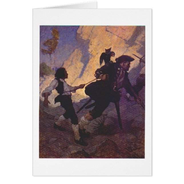 Långt John för pirat silver Hälsningskort (Framsidan)