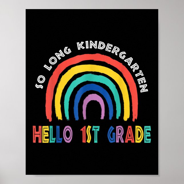 Långt Kindergarten Hej Sommar För barn Lärare Poster (Framsidan)