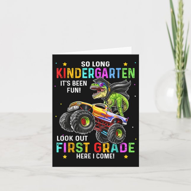 Långt Kindergarten Studenten Cl från 2025 Dinosau Kort (Framsida)