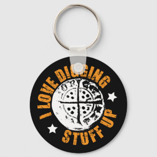 Långt kor-mynt, metall som upptäcker gåva nyckelring