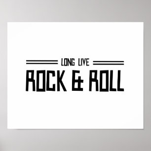 Långt levande Sten och rullning Poster