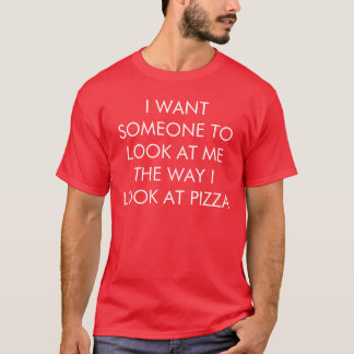 långt ser jag den röda skjortan för pizza tee shirt