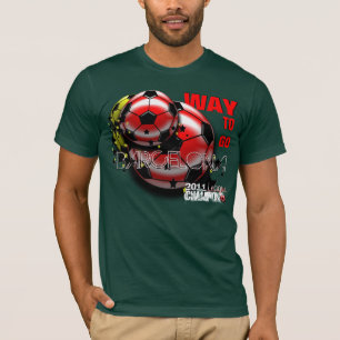 Långt tuggar ljudlig att gå Barcelona UEFA Tee Shirt