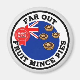 Långt ut från Nya Zeeland Fruit Mince Paj Magnet