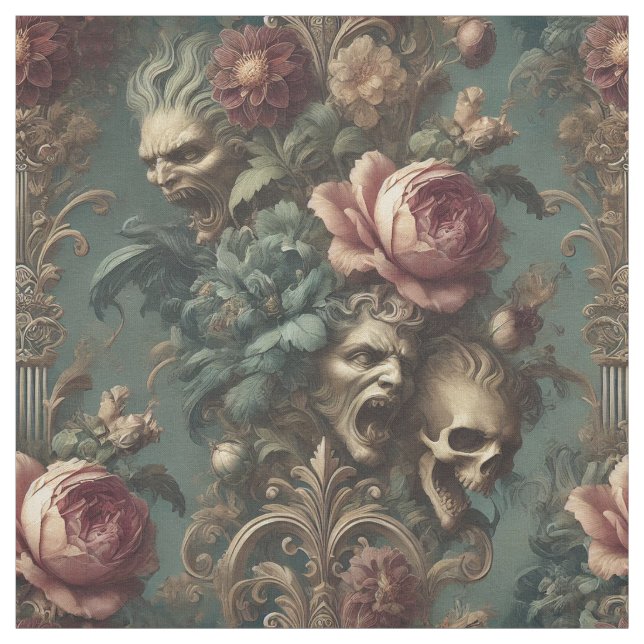 Långt ut ur smärtan - den gotiska Påstående-platta Tyg (Provkarta)