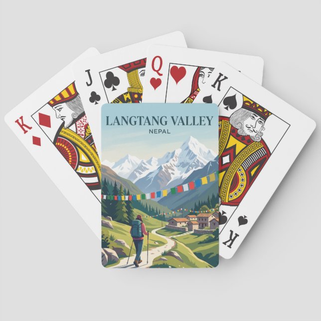 Langtangdalen Nepal Casinokort (Baksidan)