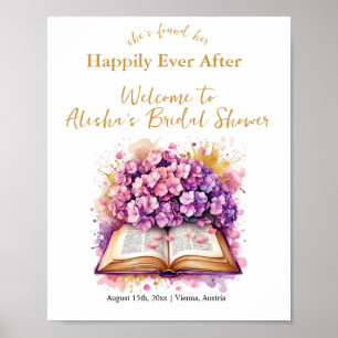 Längtans Hydrangea Bröllopsdusch Poster