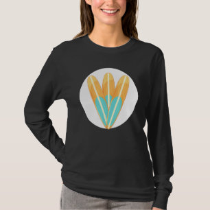 Långtrådiga surfboard Surfing Surfer Summer Beach T Shirt