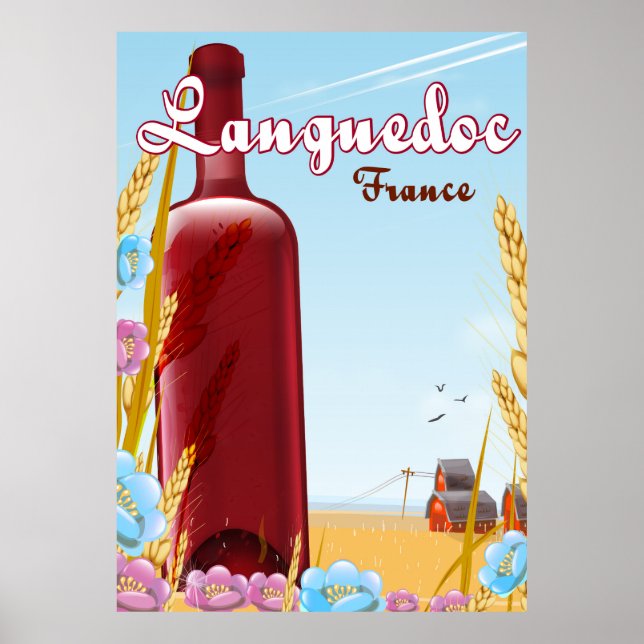 Languedoc Frankrike-reseaffisch Poster (Framsidan)