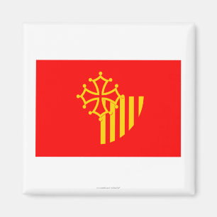 Languedoc-Roussillon flagga Magnet