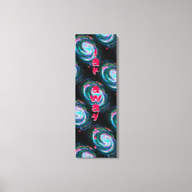 Långväga Grönt Spiral Galaxies i rymden Canvastryck (Framsida)